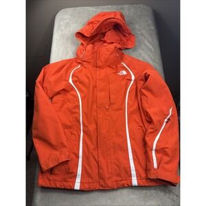 North Face Women HyVent Ski Rain Softshell Jacket w/Hood Shell Only Full Zip MED